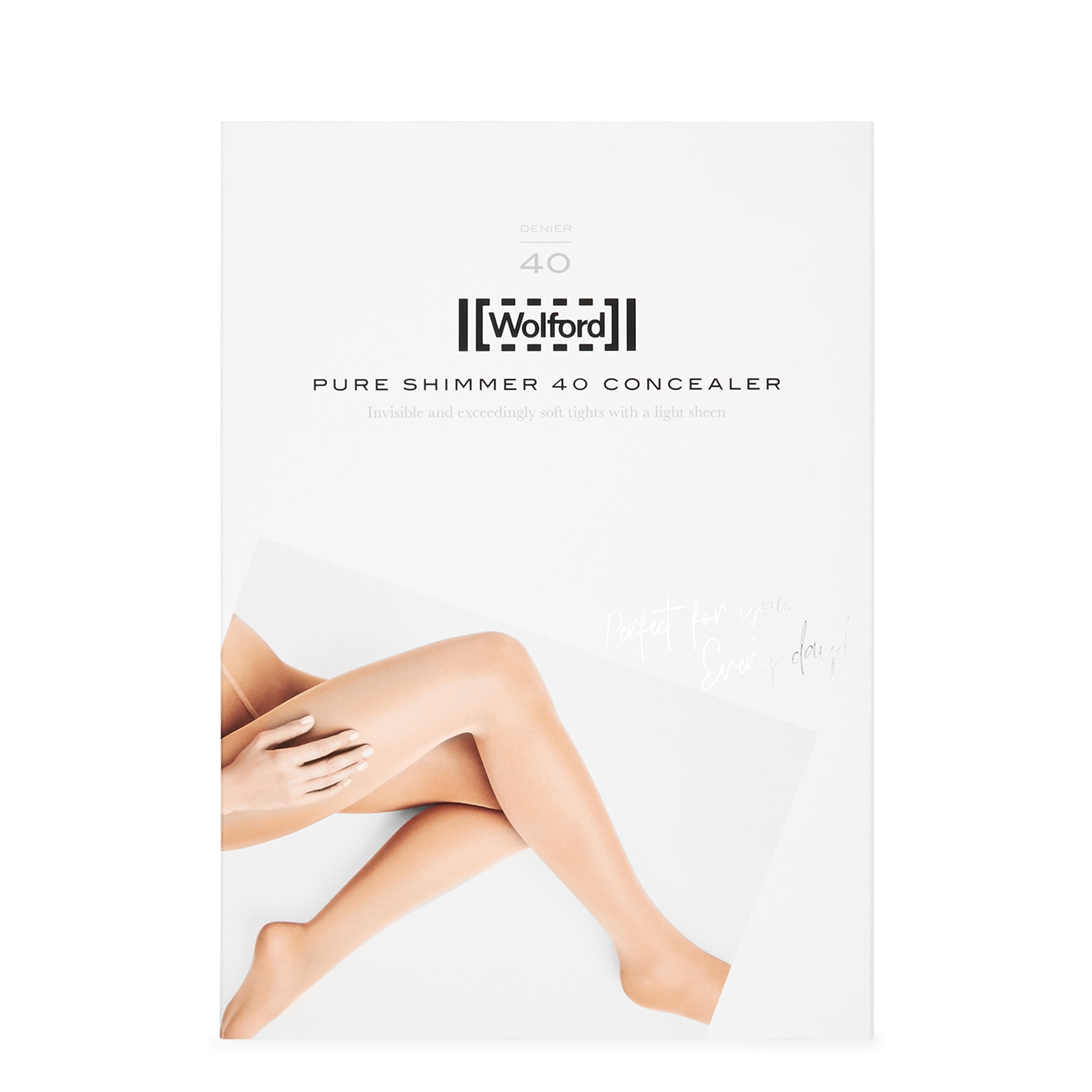 Wolford Pure Shimmer Conceal 40 Denier Tights In Black