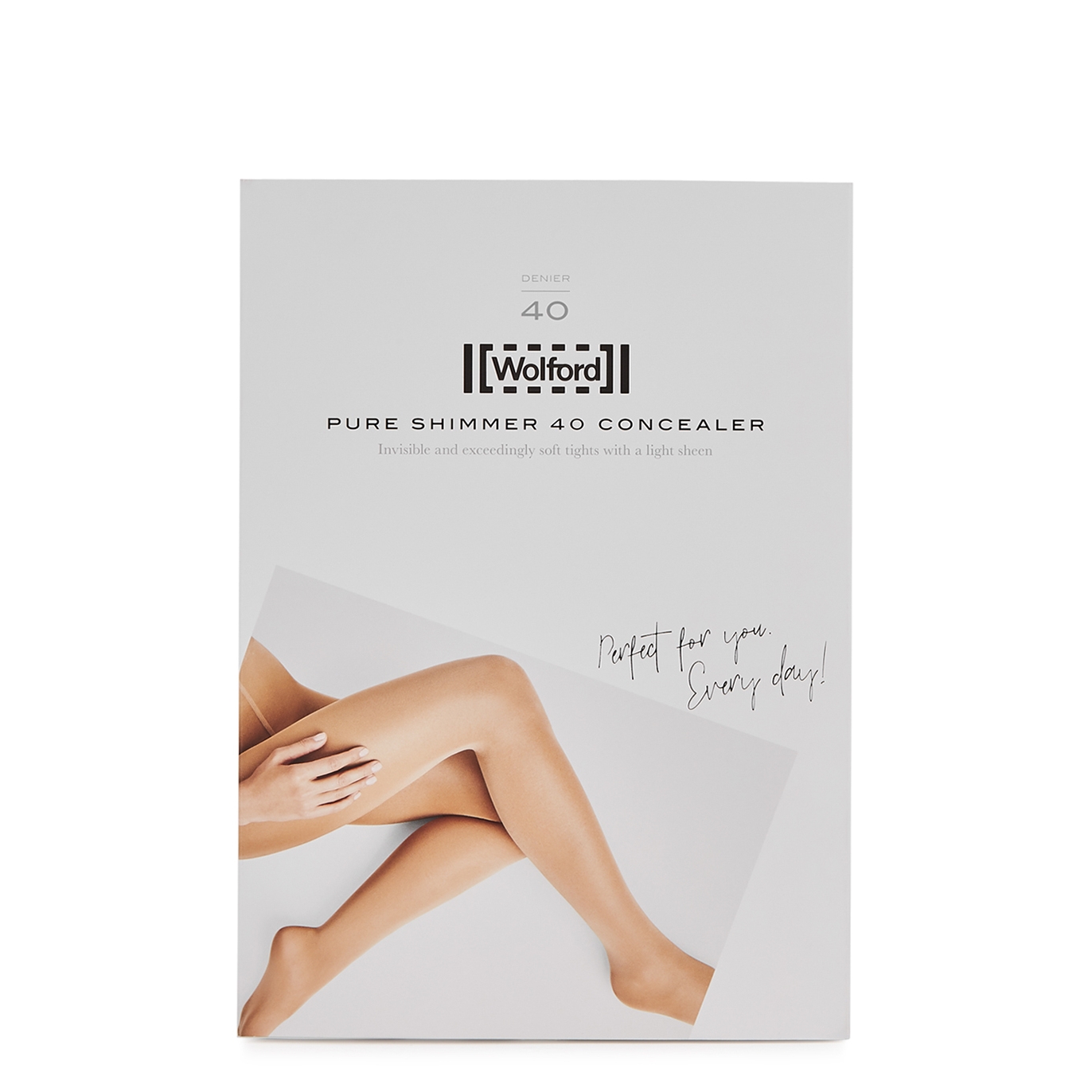 Wolford Pure Shimmer Conceal 40 Denier Tights In Nude