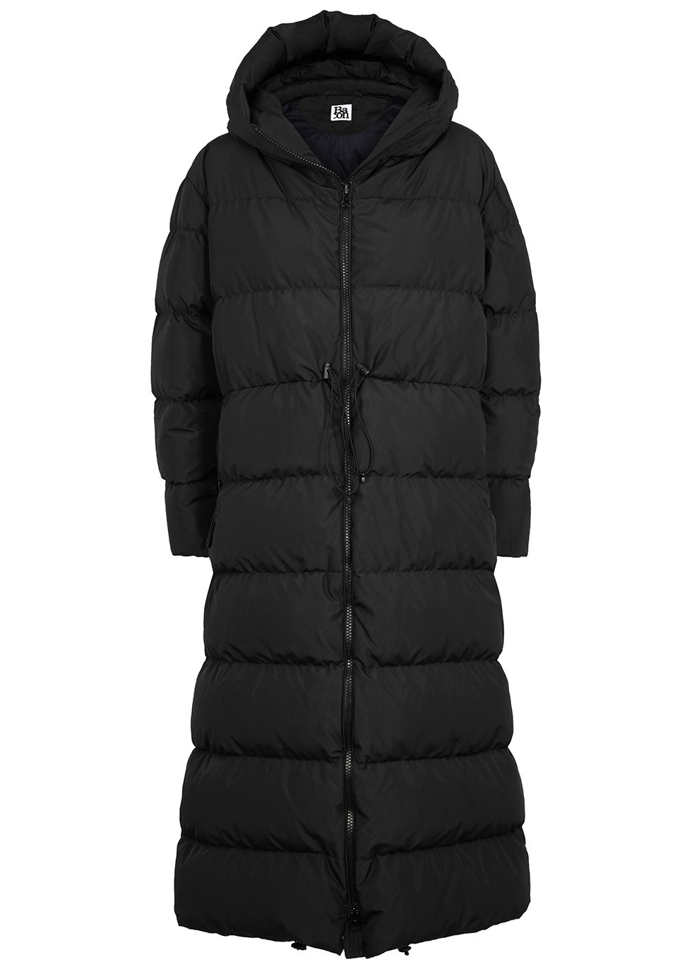Big Cloud black quilted shell coat
