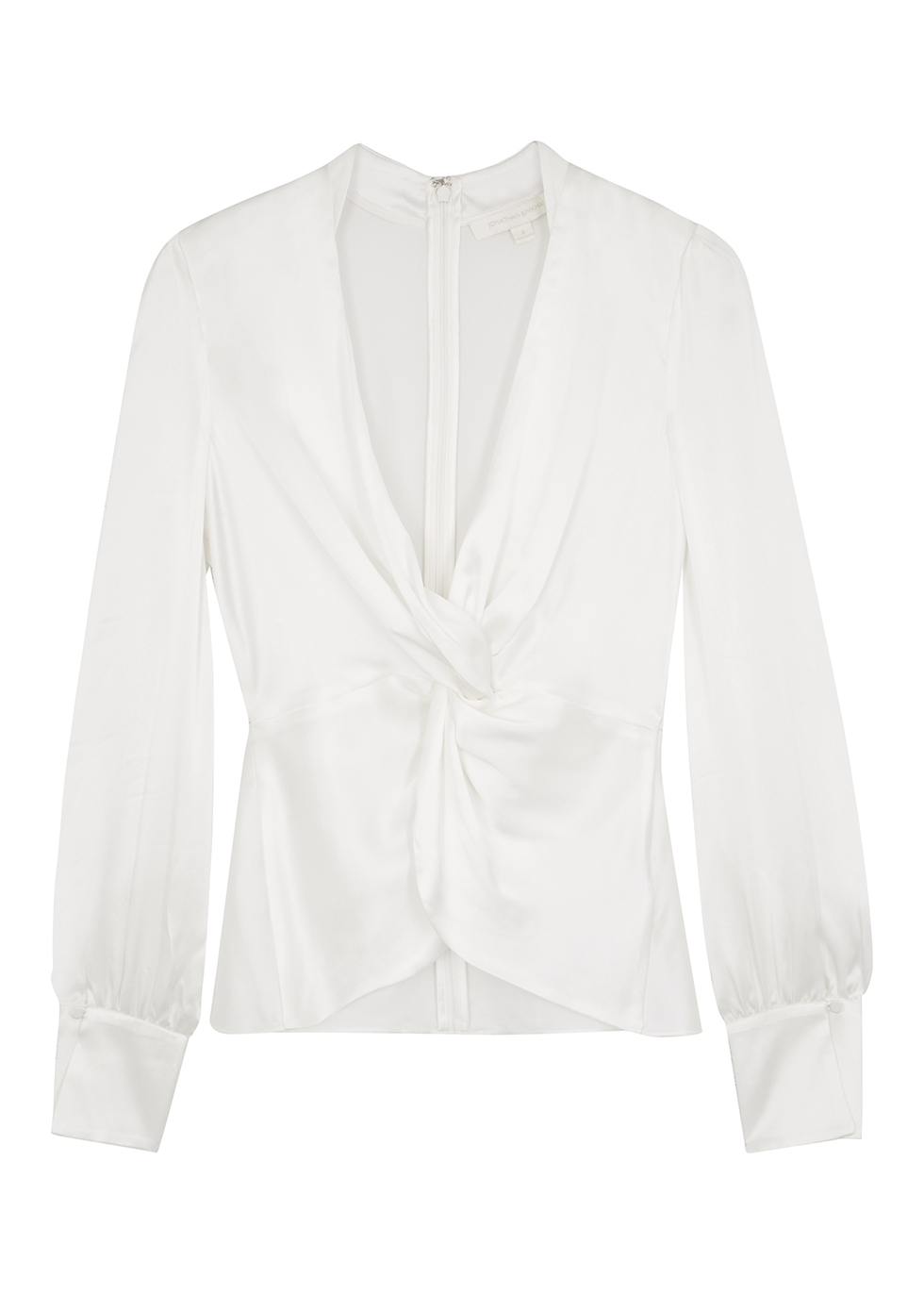 Jonathan Simkhai White silk charmeuse blouse - Harvey Nichols
