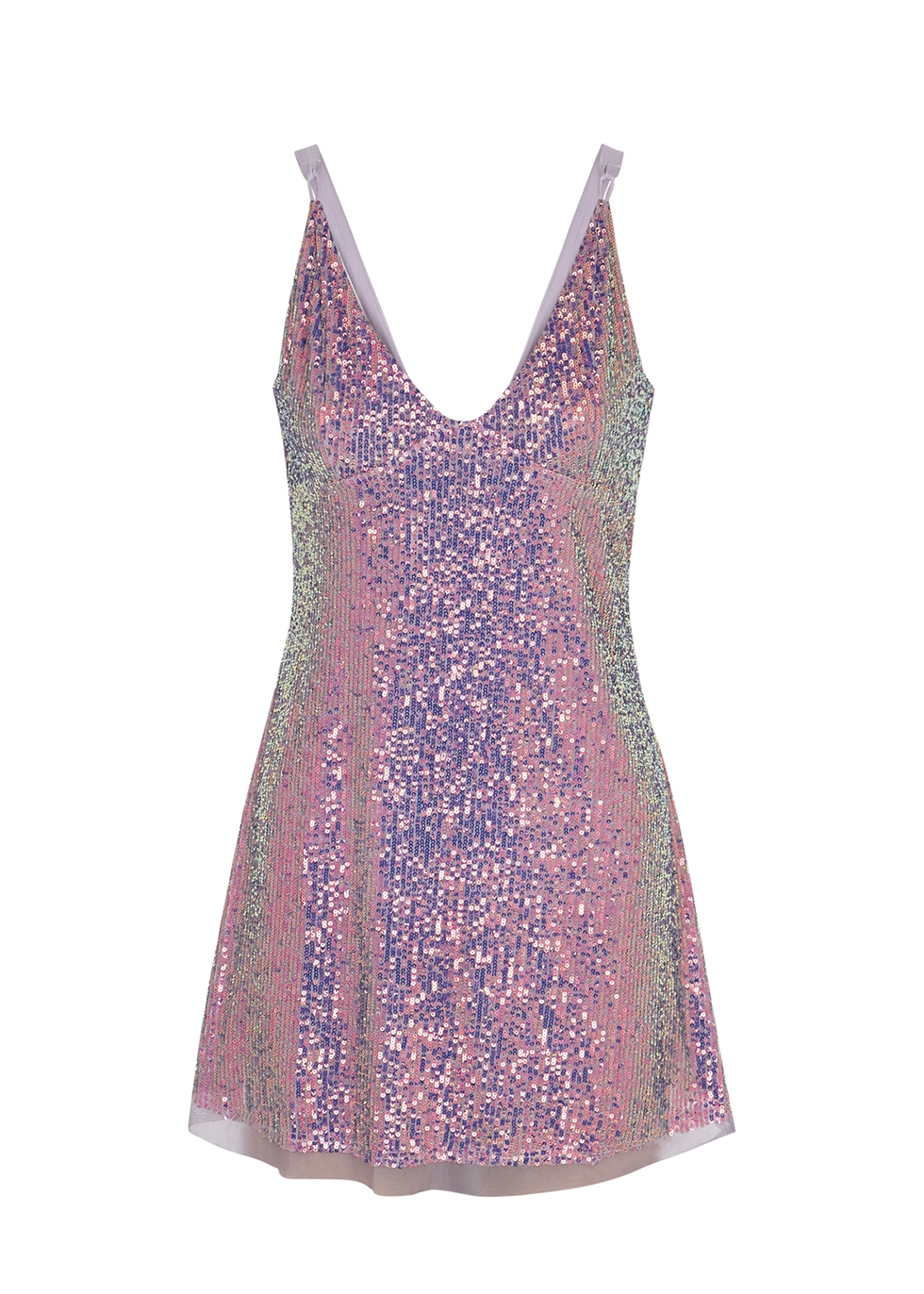 Free People Gold Rush lilac sequin mini dress - Harvey Nichols