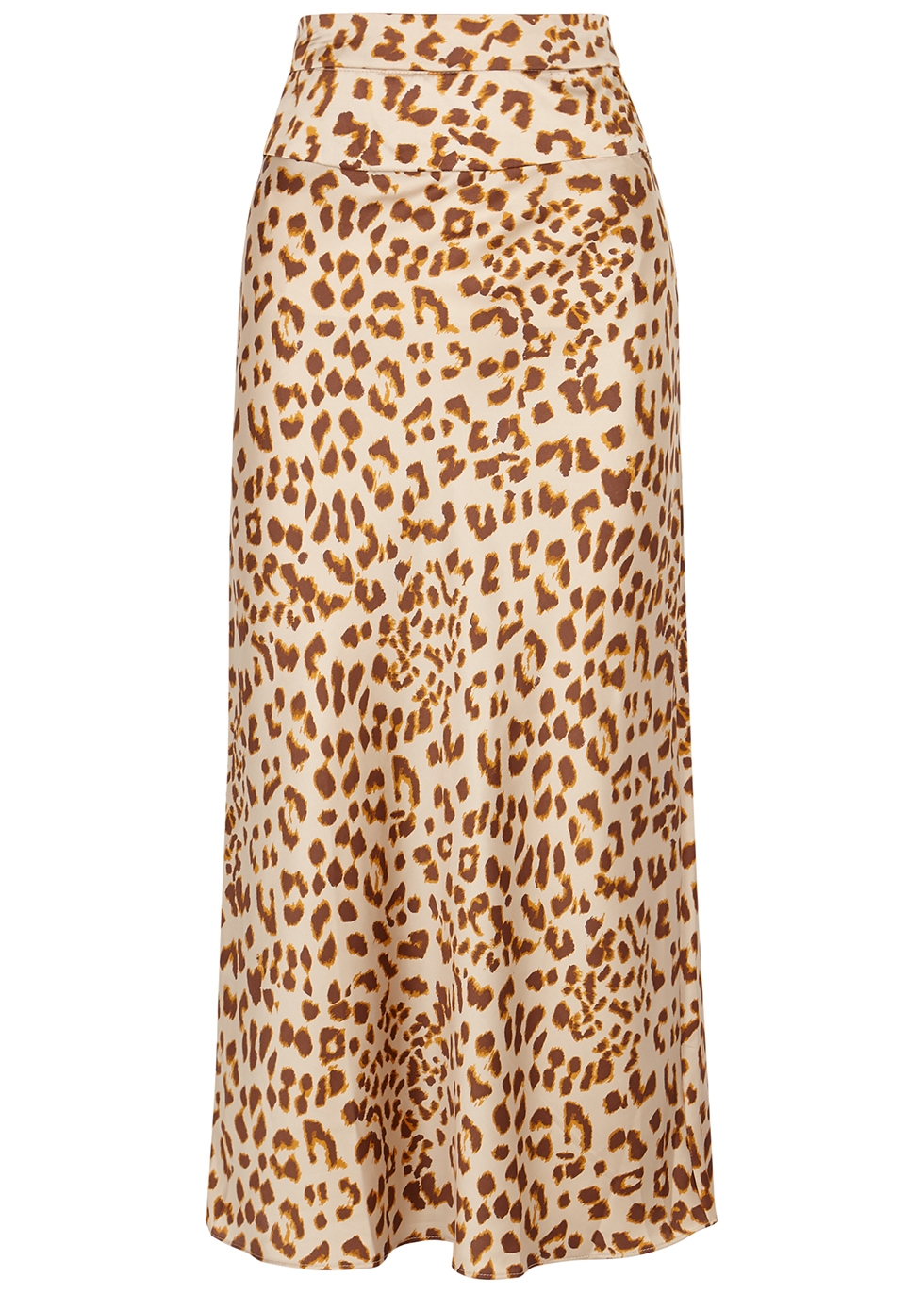Free People Normani leopard-print satin midi skirt - Harvey Nichols
