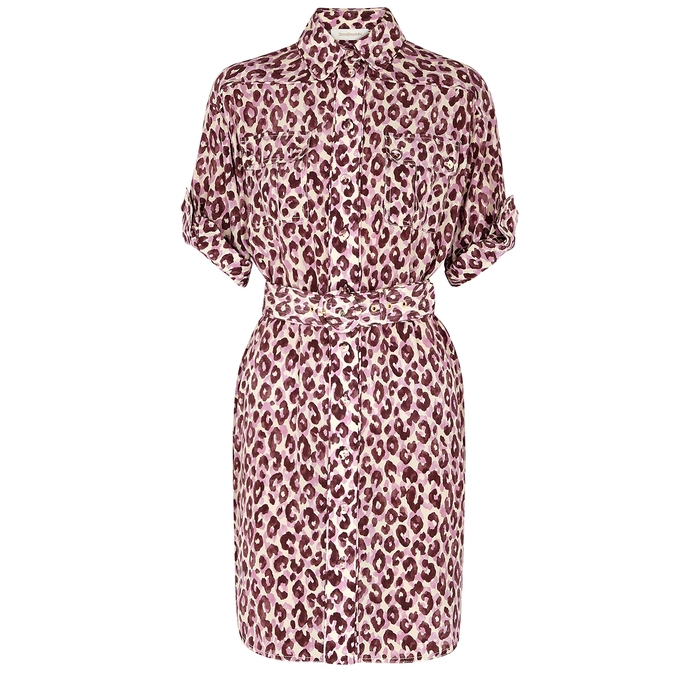 Zimmermann Super Eight Safari Leopard-print Silk Shirt Dress | ModeSens