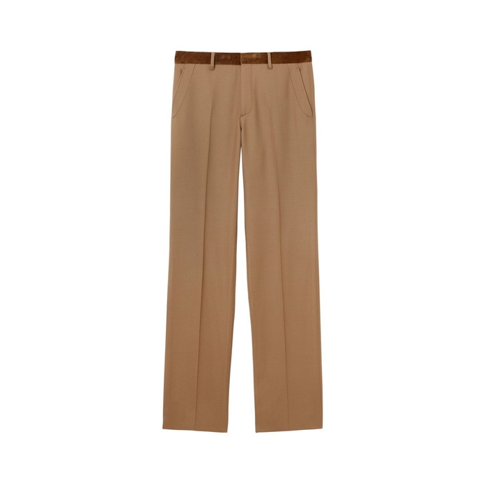 BURBERRY WOOL FLANNEL TAILORED TROUSERS,3160915