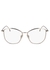 Pale gold-tone oval-frame optical glasses - Victoria Beckham