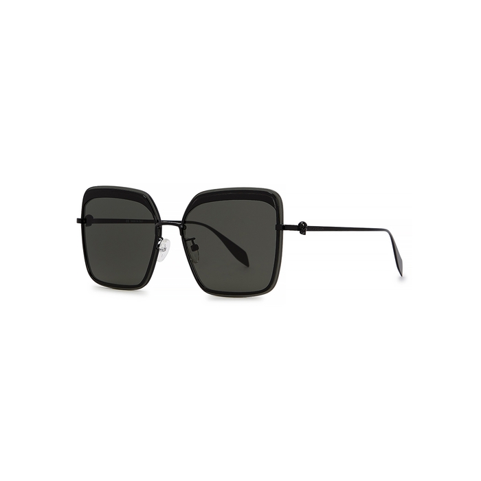 Alexander McQueen Black Oversized Square-frame Sunglasses