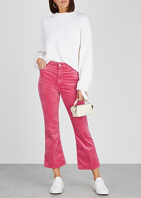 Julia high-rise flared stretch-velvet jeans - J Brand