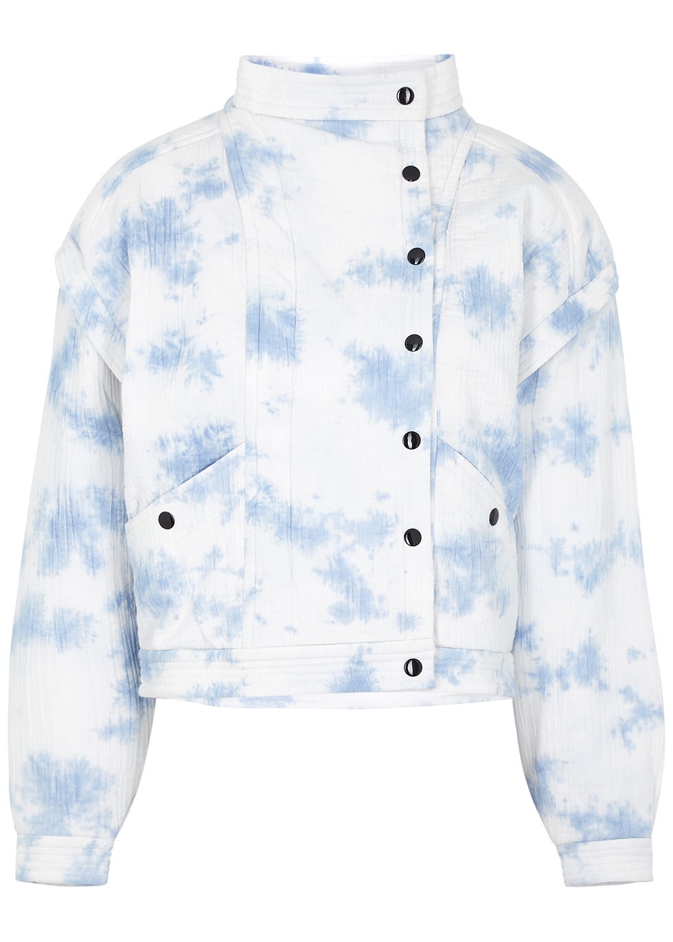 Shop Isabel Marant Étoile Boston Tie-dyed Seersucker Jacket In