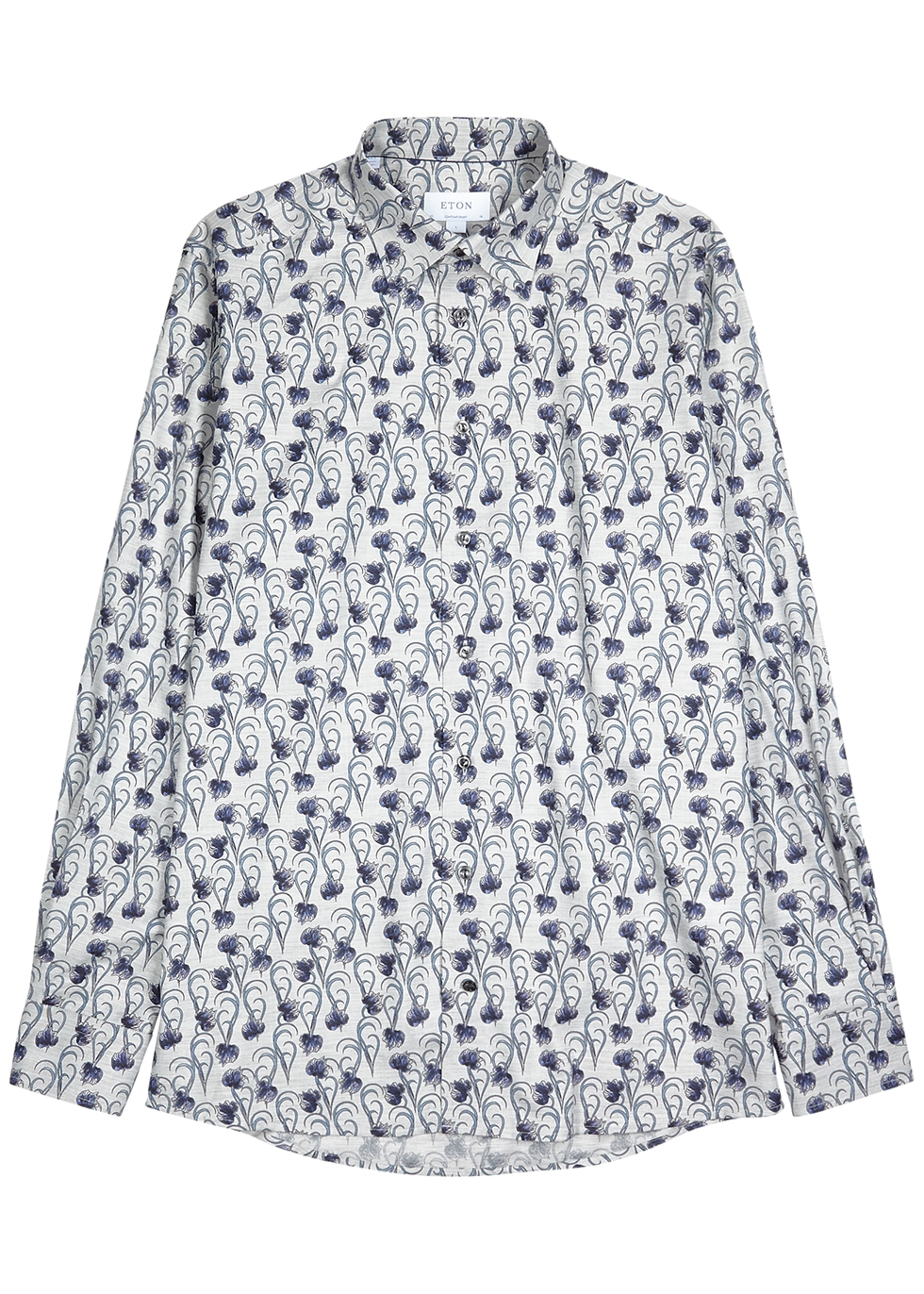 Eton Floral-print contemporary cotton shirt - Harvey Nichols