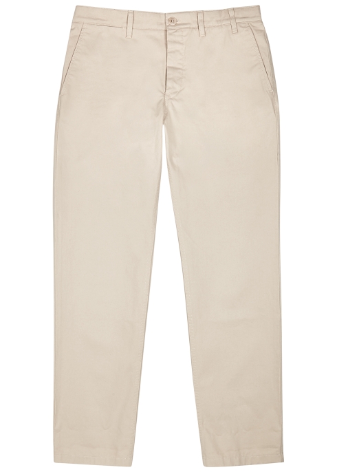 Norse Projects Aros Sand Slim-leg Cotton Chinos In Beige