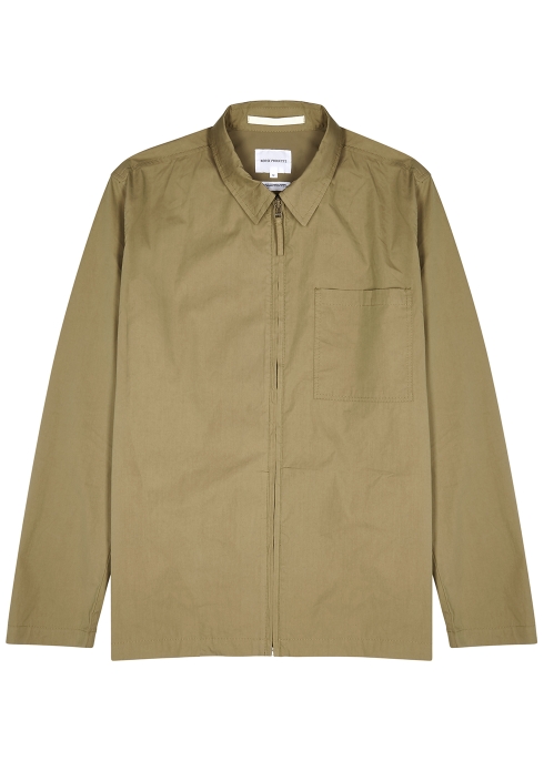 Norse Projects Jens Olive Cotton-blend Jacket In Khaki