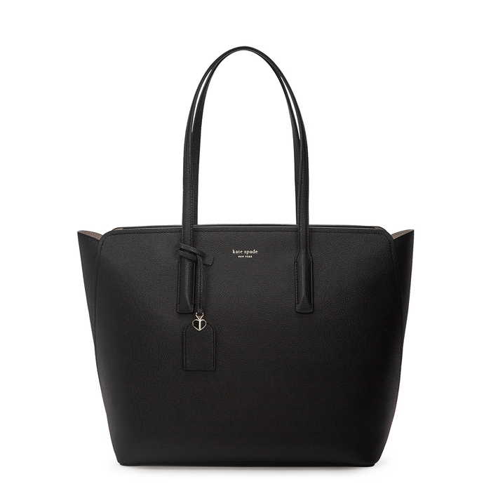 KATE SPADE MARGAUX LARGE BLACK LEATHER TOTE,3661773