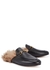 Princetown fur-trimmed leather loafers - Gucci