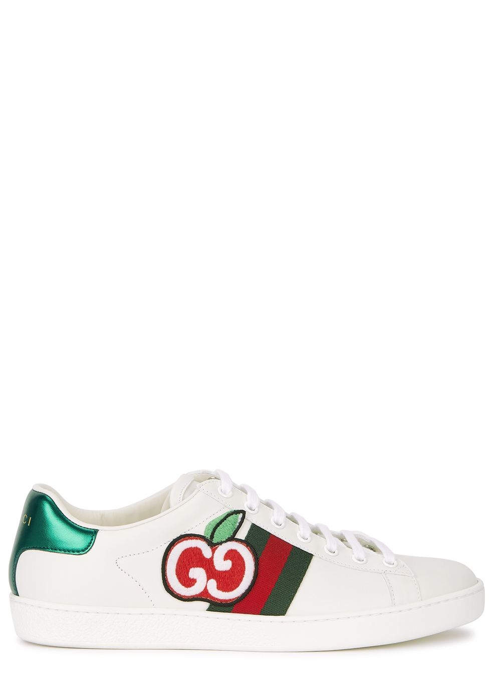 Gucci Ace GG Apple white leather sneakers - Harvey Nichols