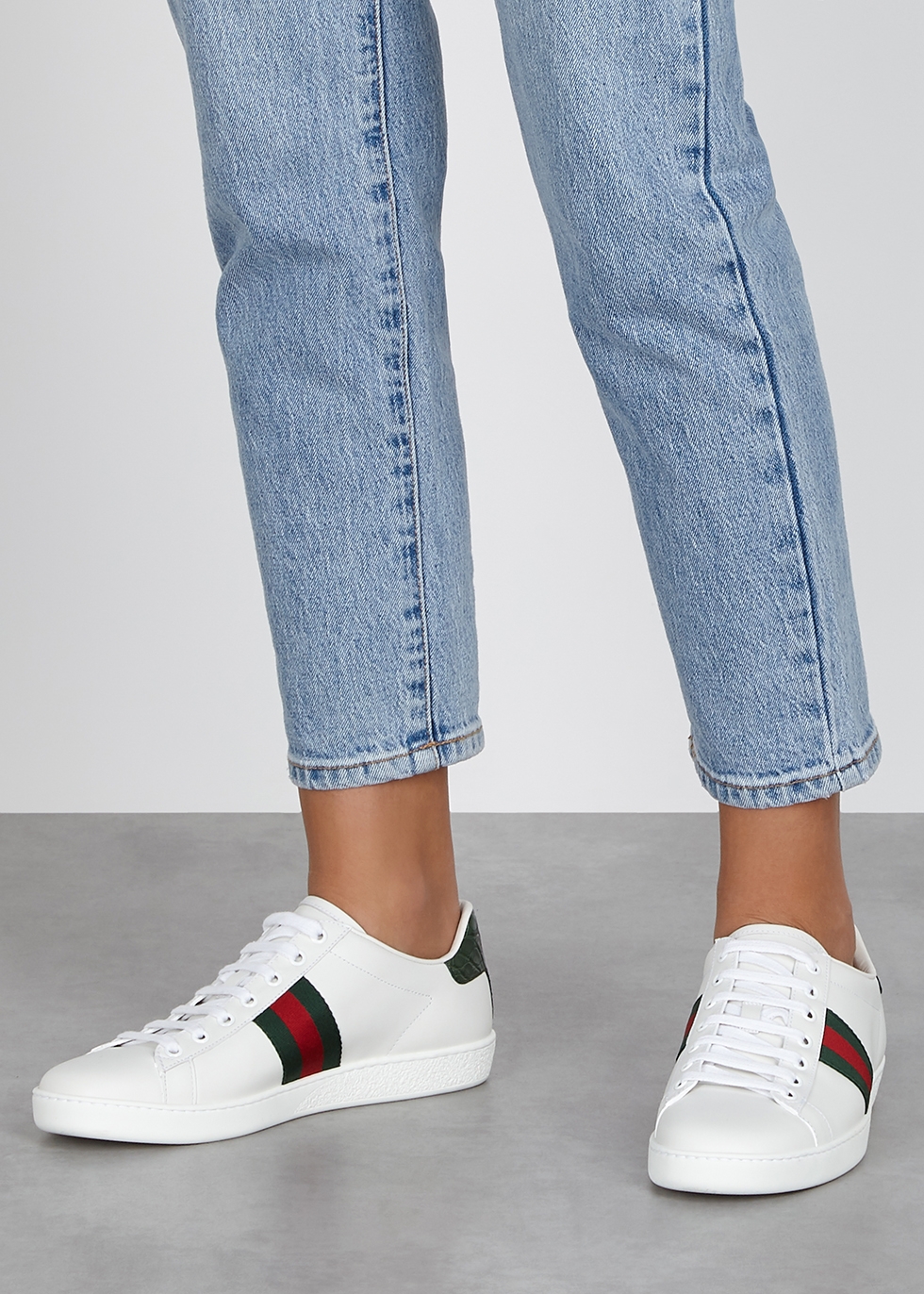 Gucci New Ace white leather sneakers 