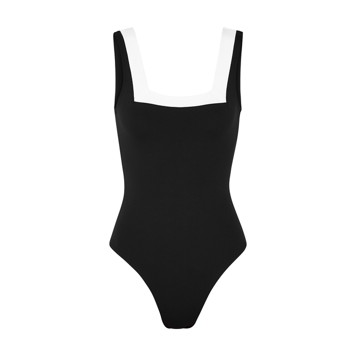 Casa Raki Marina Monochrome Swimsuit In Black And White