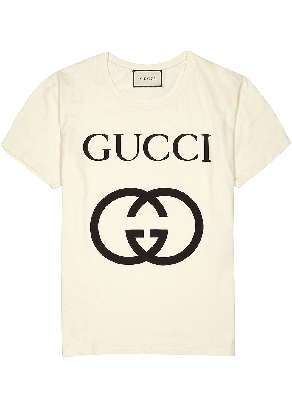 Gucci Off-white logo-print cotton T-shirt - Harvey Nichols