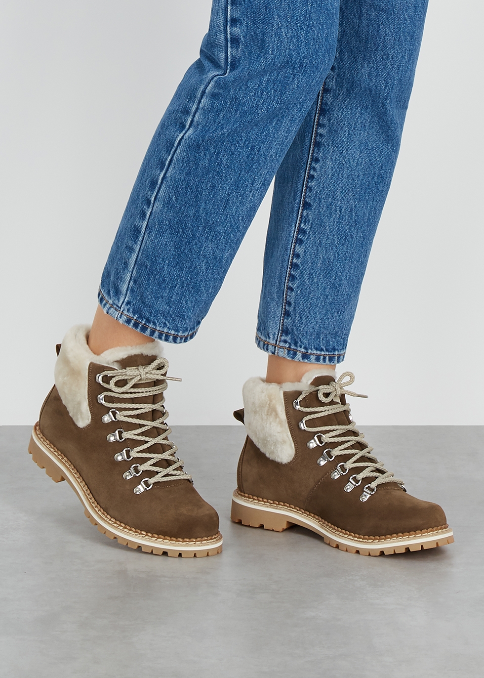 shearling lined ankle boots