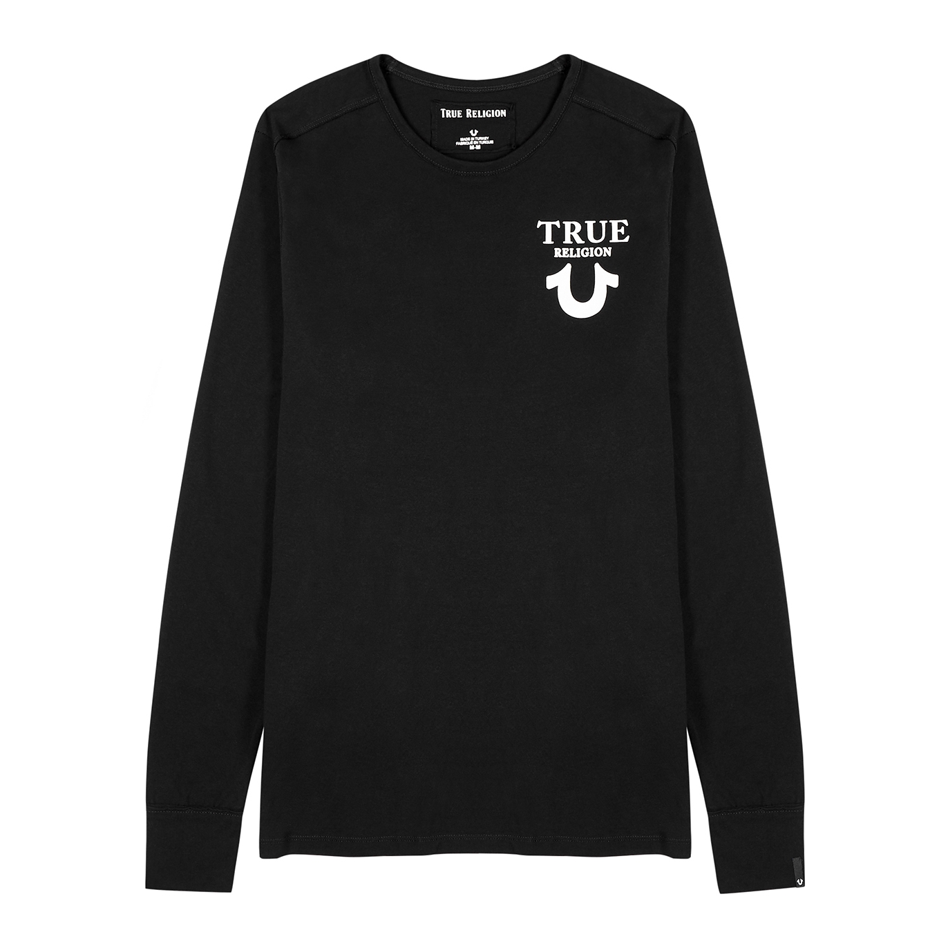 True Religion Black Logo-print Cotton Top