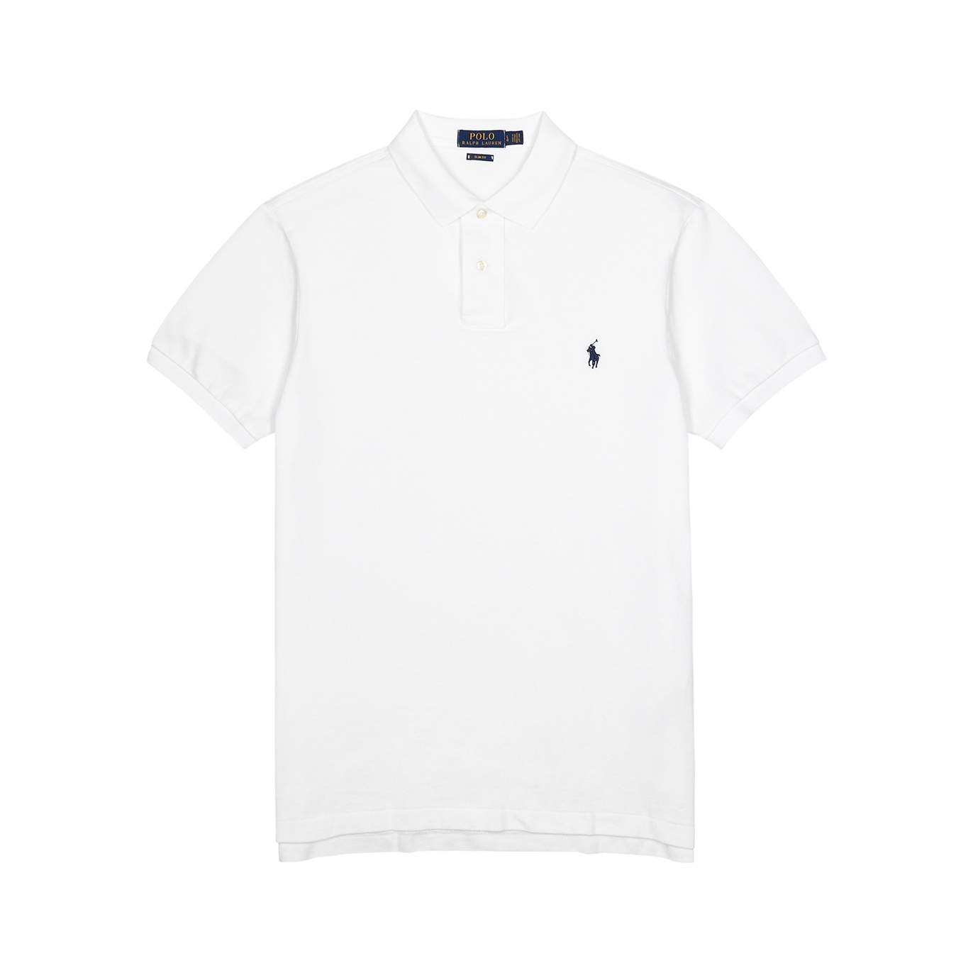 Polo Ralph Lauren White Slim Piqué-cotton Polo Shirt - L