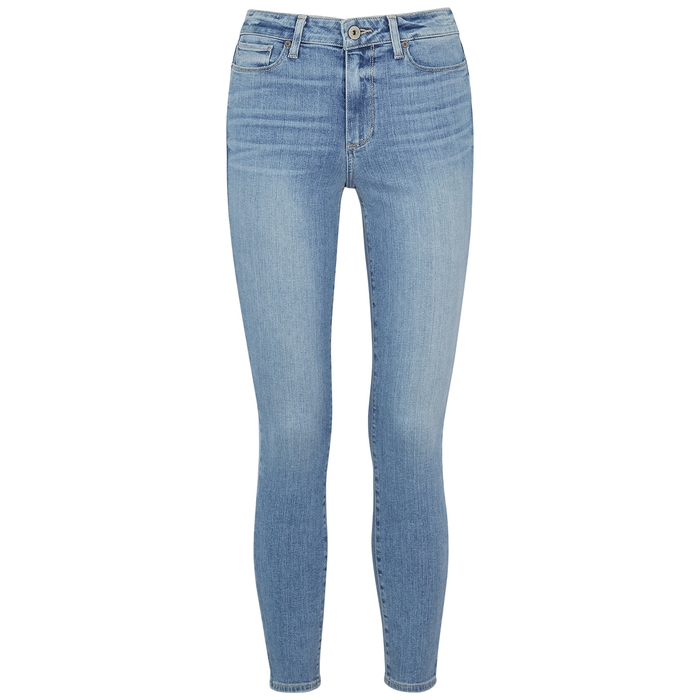 PAIGE HOXTON ANKLE LIGHT BLUE SKINNY JEANS,3661765