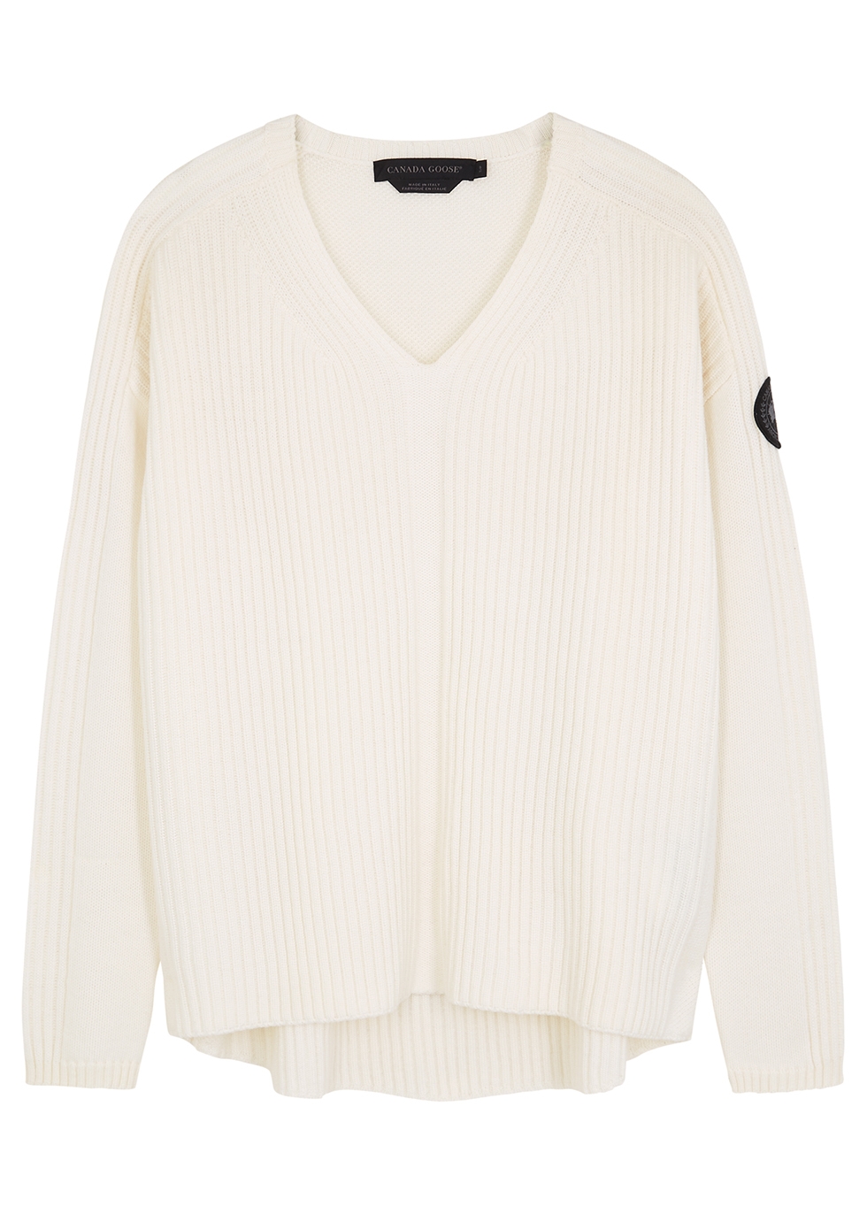 Kimberley white merino wool jumper