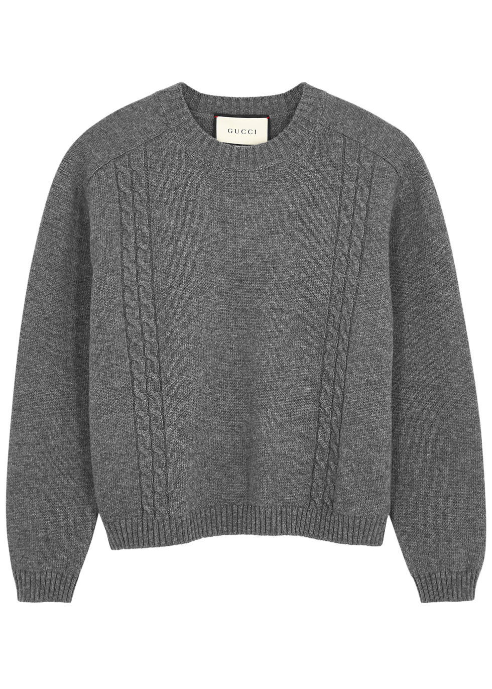 Gucci Grey mélange knitted jumper 