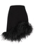Vivien black feather-trimmed mini skirt - 16 Arlington