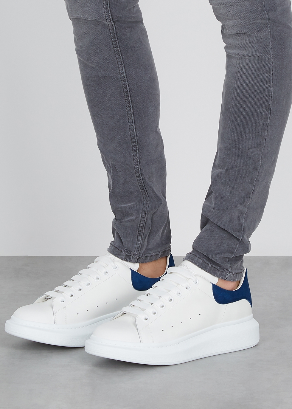 alexander mcqueen white leather sneakers