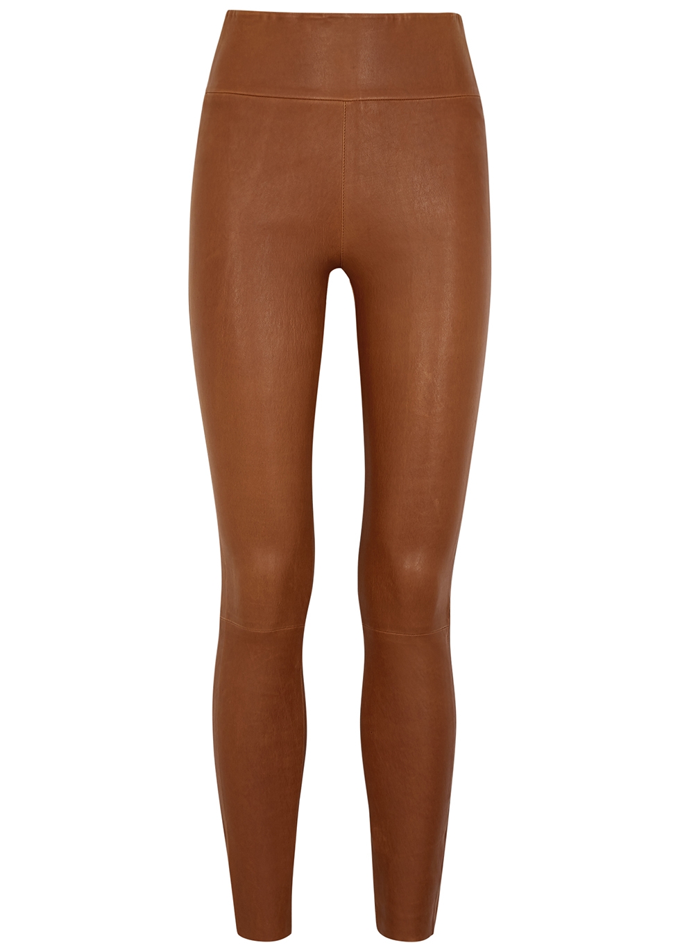 brown leather tights