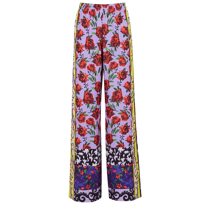 ALICE AND OLIVIA ELBA PRINTED WIDE-LEG TROUSERS,3745604