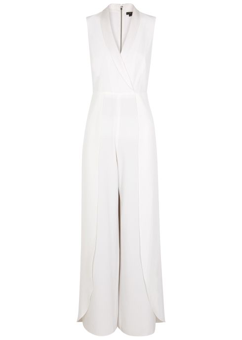 ALICE AND OLIVIA BEBE OFF-WHITE WIDE-LEG JUMPSUIT,3773257