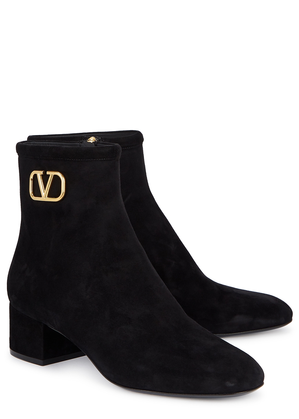 black suede ankle boots