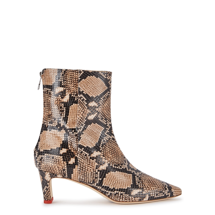 AEYDE AEYDE IVY 65 SNAKE-PRINT LEATHER ANKLE BOOTS,3222158