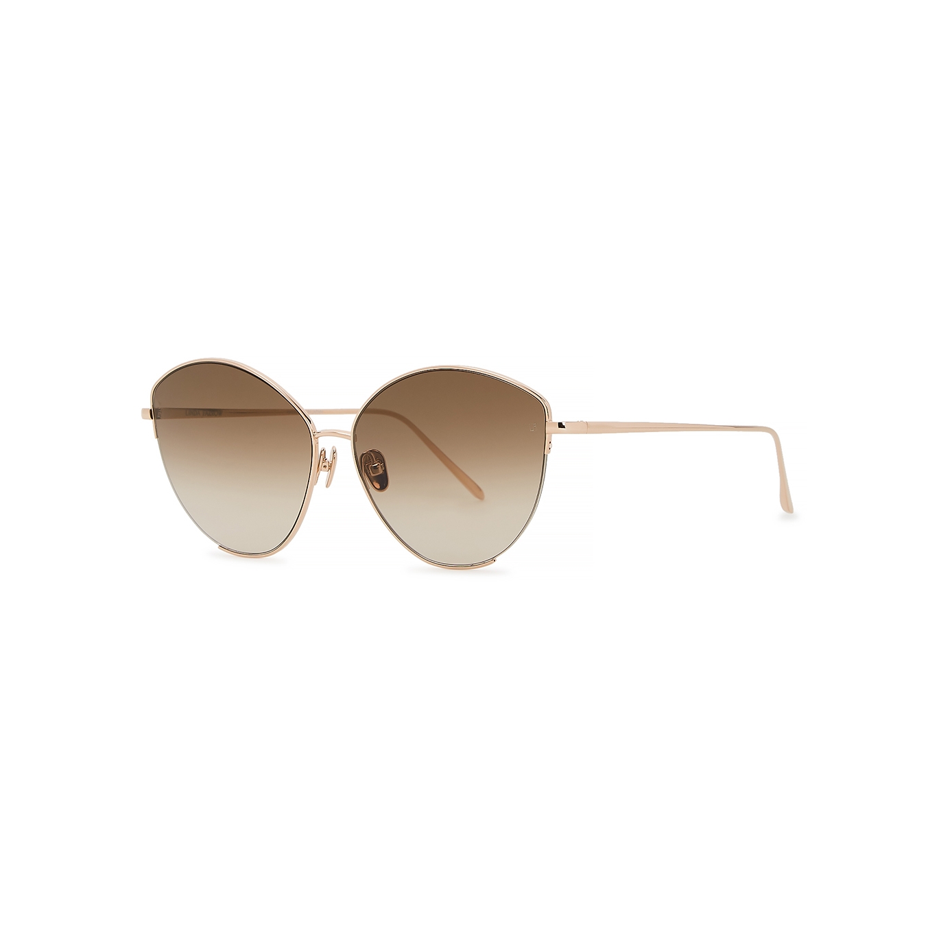 Linda Farrow Luxe Ella 18kt Rose Gold-plated Cat-eye Sunglasses