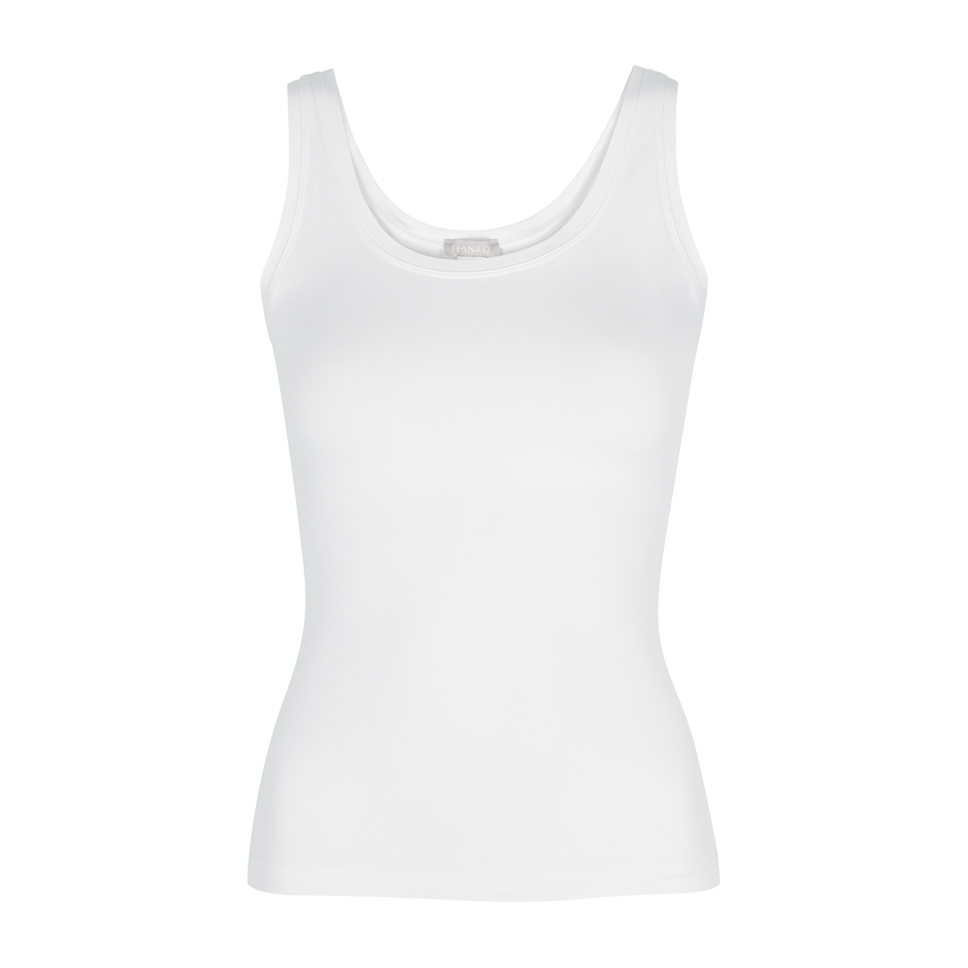 Hanro Touch Feeling White Stretch-jersey Tank - XL