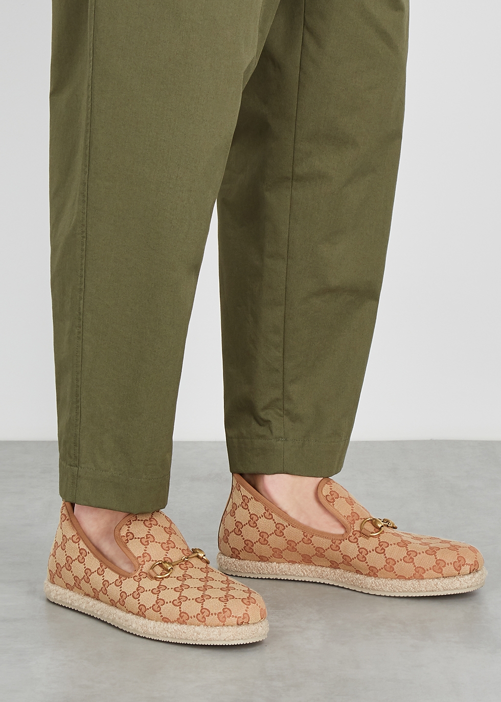 Gucci Fria monogrammed canvas loafers 