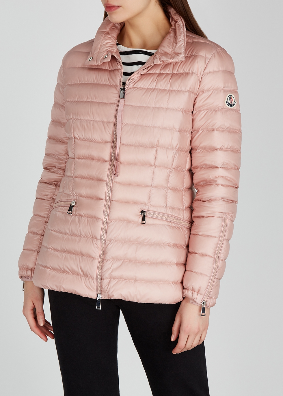 Moncler Safre pink quilted shell jacket 