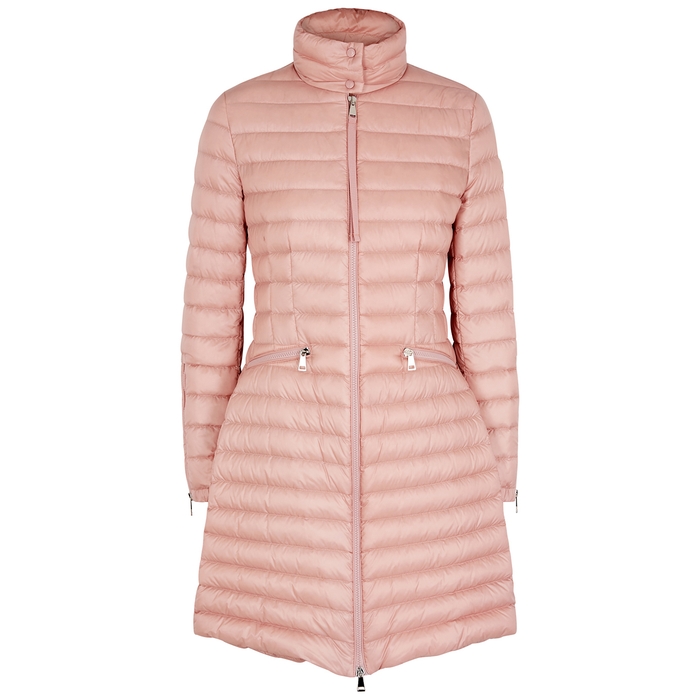 MONCLER SABLE PINK QUILTED SHELL COAT,3157731