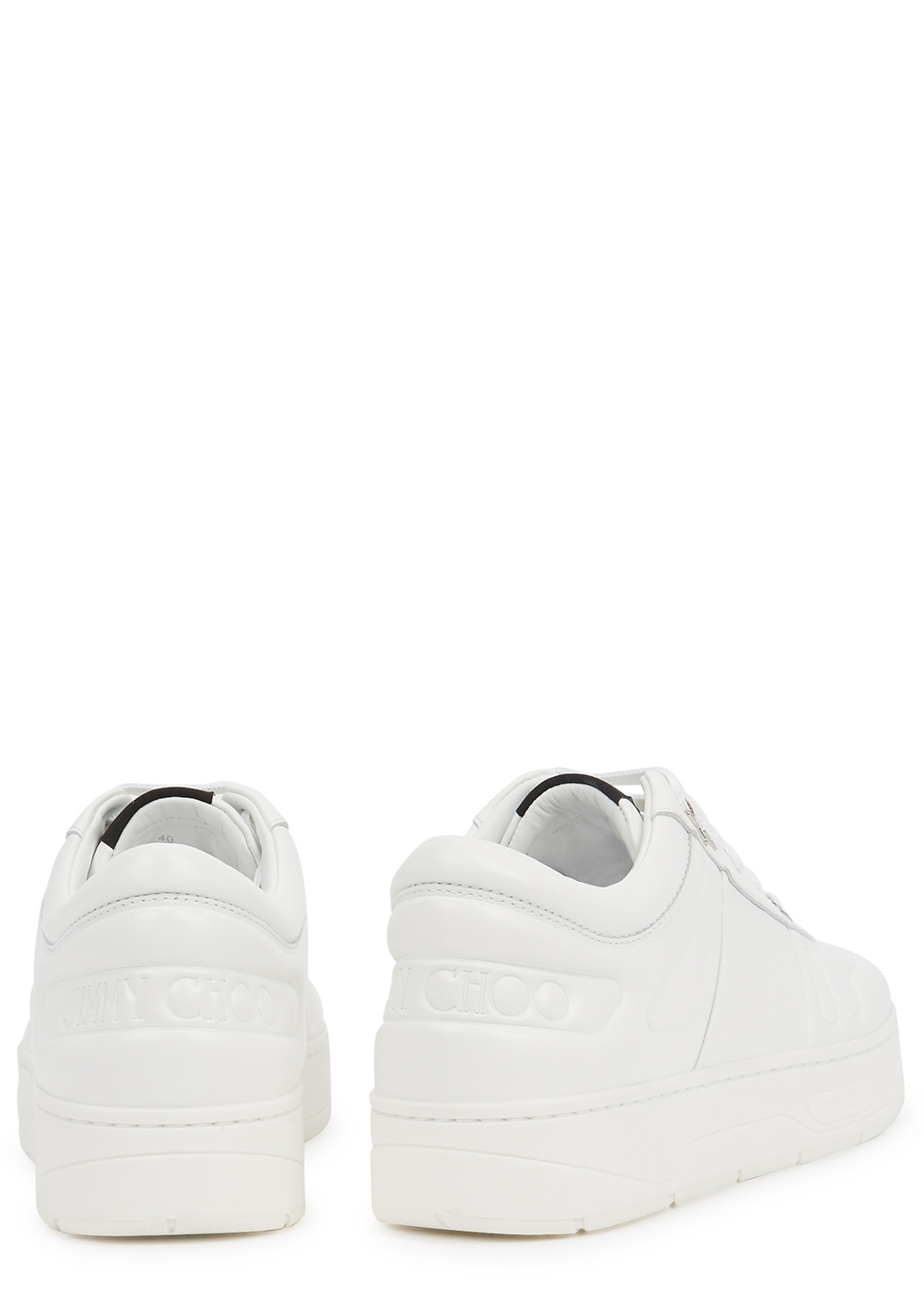 Jimmy Choo Hawaii/F white leather sneakers - Harvey Nichols