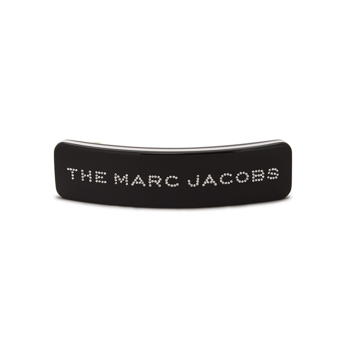 MARC JACOBS CRYSTAL-EMBELLISHED BLACK HAIR CLIP,3783024