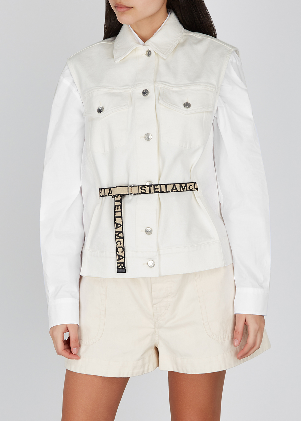 White belted denim jacket - Stella McCartney