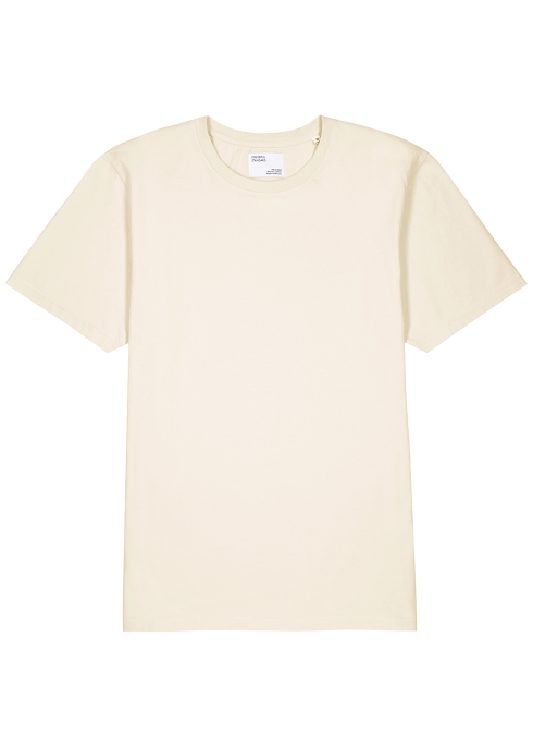 colourFUL STANDARD OFF-WHITE COTTON T-SHIRT,3172079