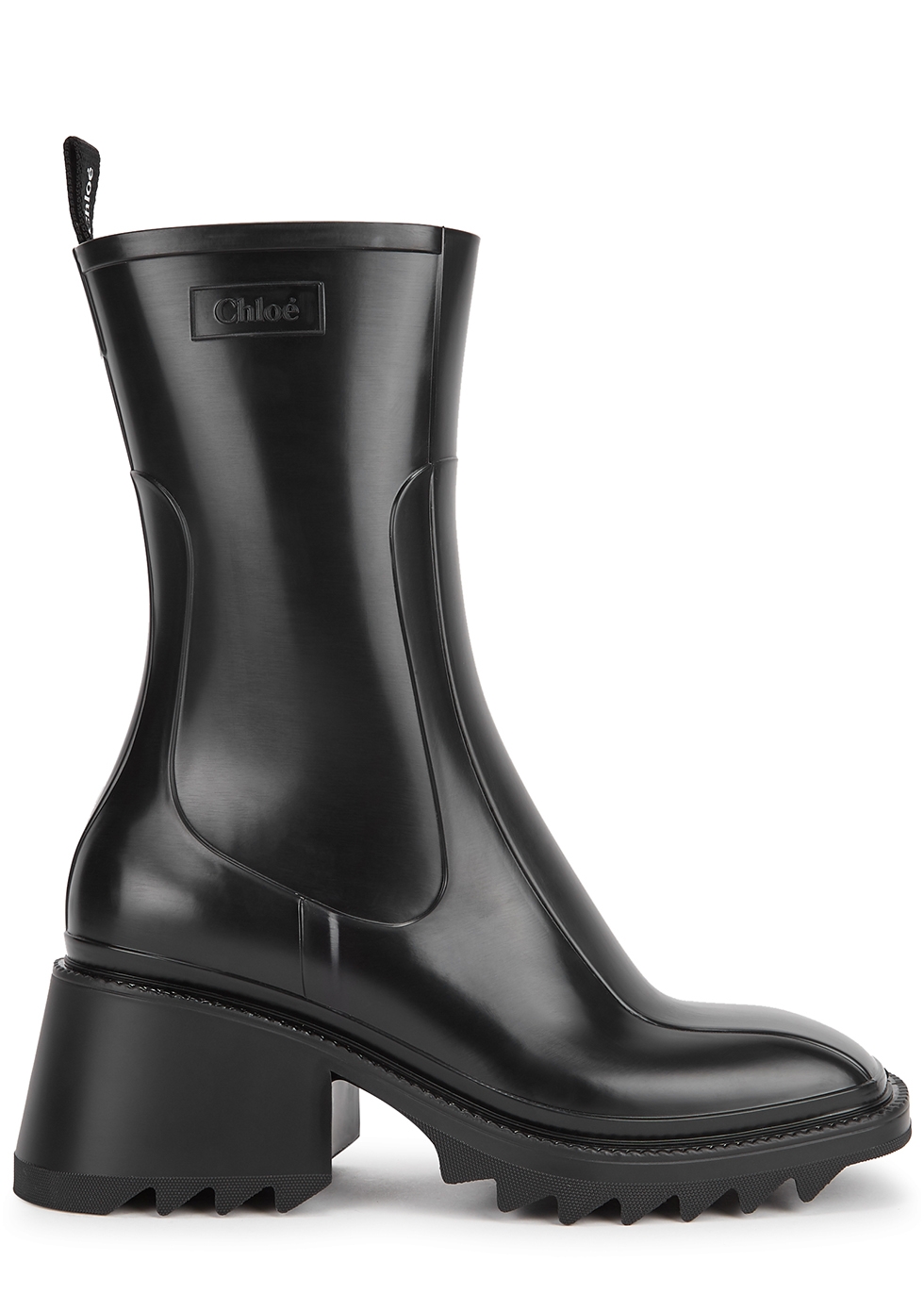 Chloé Betty 75 black PVC boots - Harvey Nichols