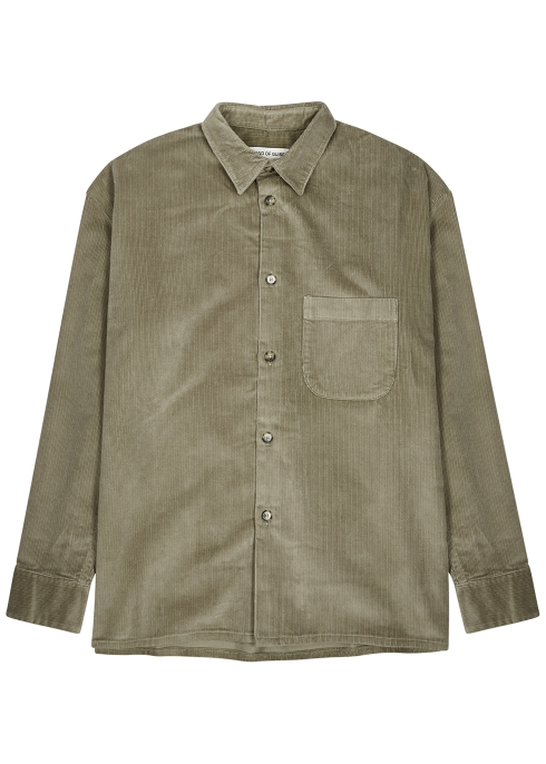 A Kind Of Guise Gusto Light Brown Cord Cotton Shirt In Beige