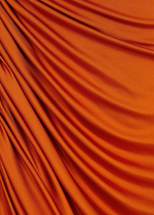 Orange one-shoulder stretch-jersey midi dress - MONSE