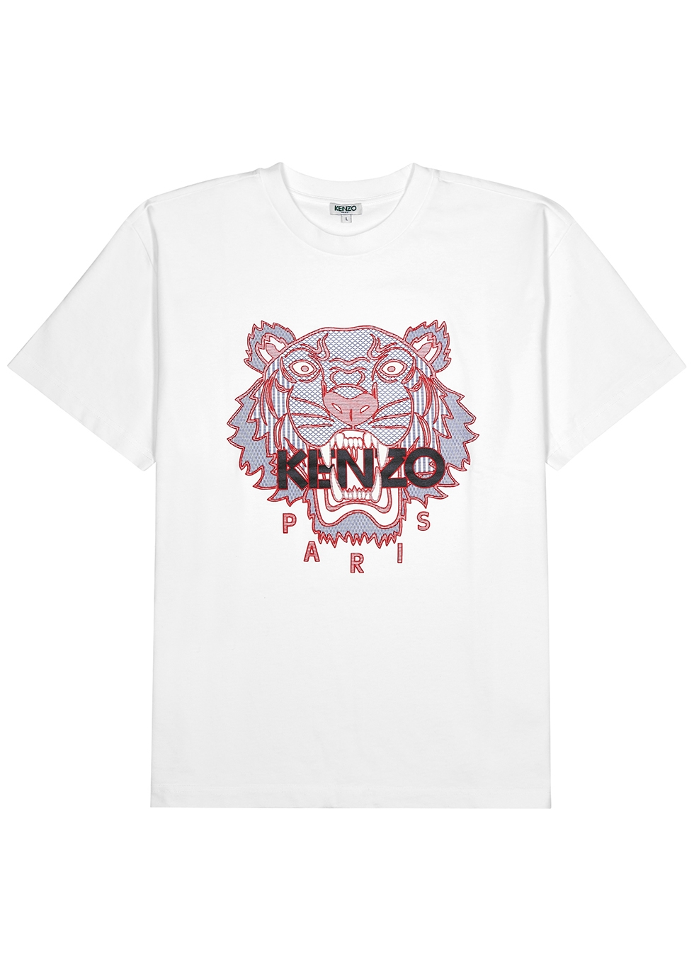 white kenzo tiger t shirt