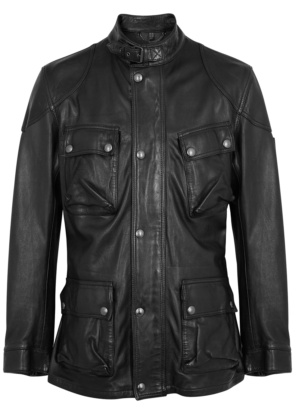 Belstaff Trialmaster Panther 2.0 black leather jacket - Harvey Nichols