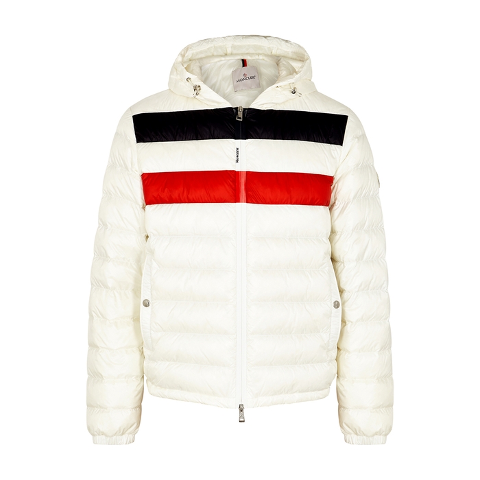 MONCLER KOUROU OFF-WHITE QUILTED SHELL JACKET,3169482