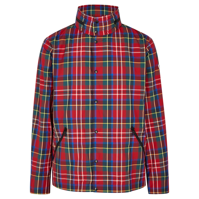 MONCLER CHECKED SHELL JACKET, JACKET, RED, MULTICOLOURED, CHECKED,3169680